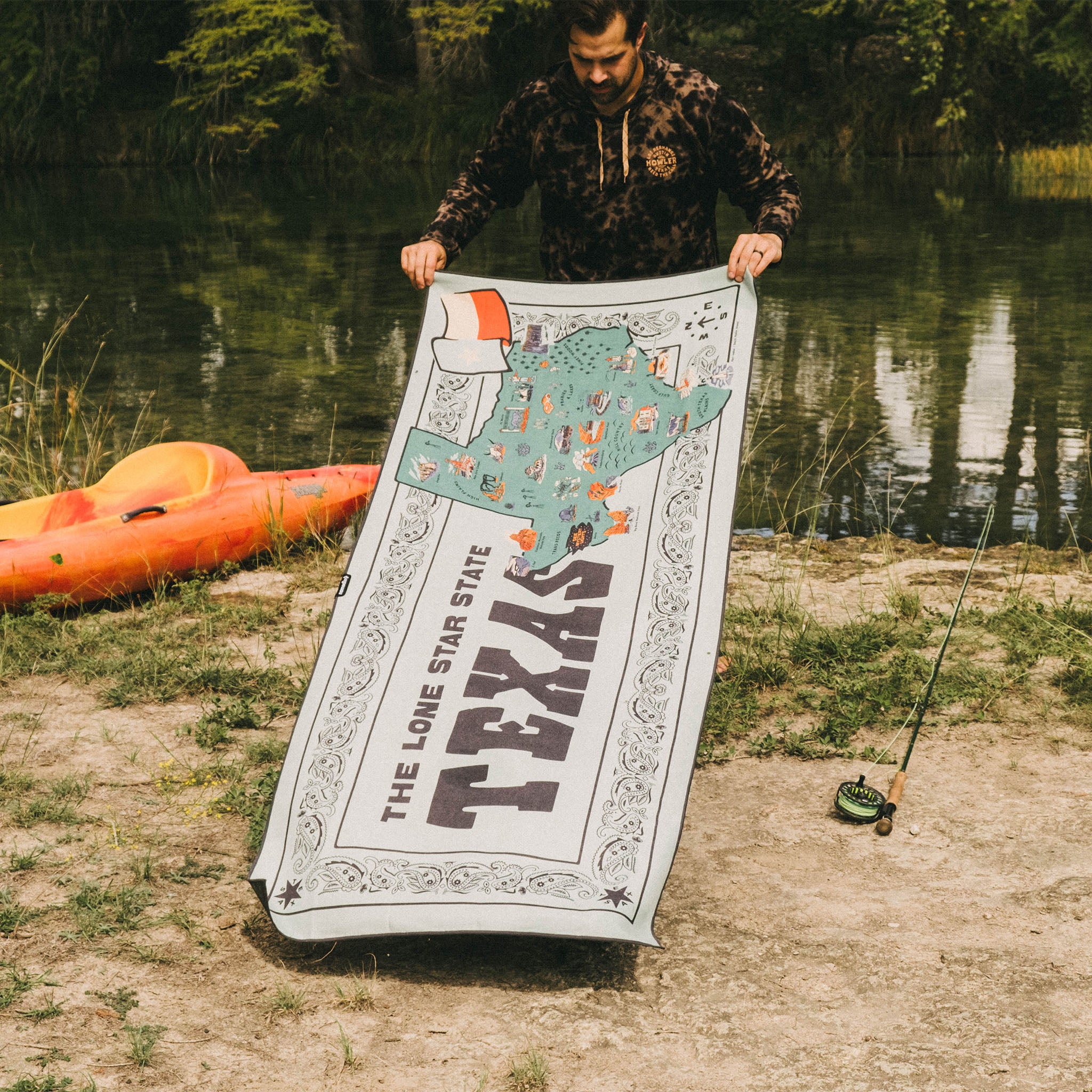 Texas Map Original Towel | Texas Beach and Travel Towel – Nomadix