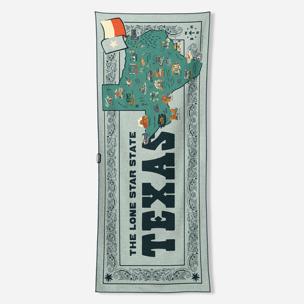 Texas Map Original Towel | Texas Beach and Travel Towel – Nomadix
