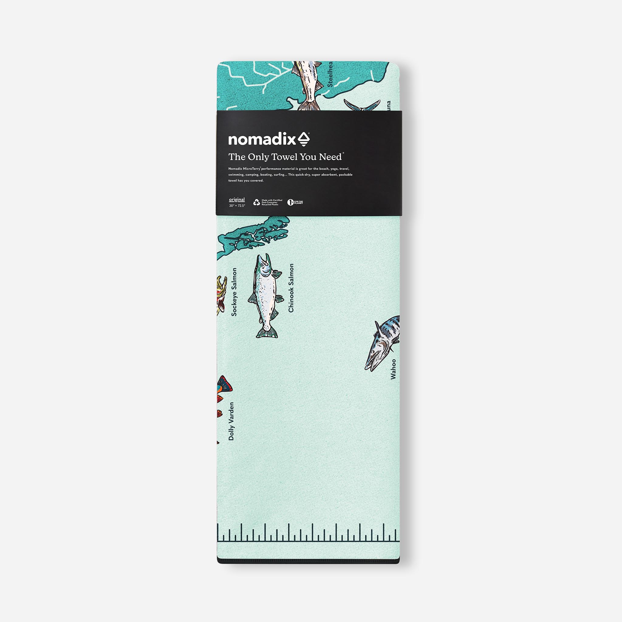 Original Towel: United States Fish Map - Nomadix