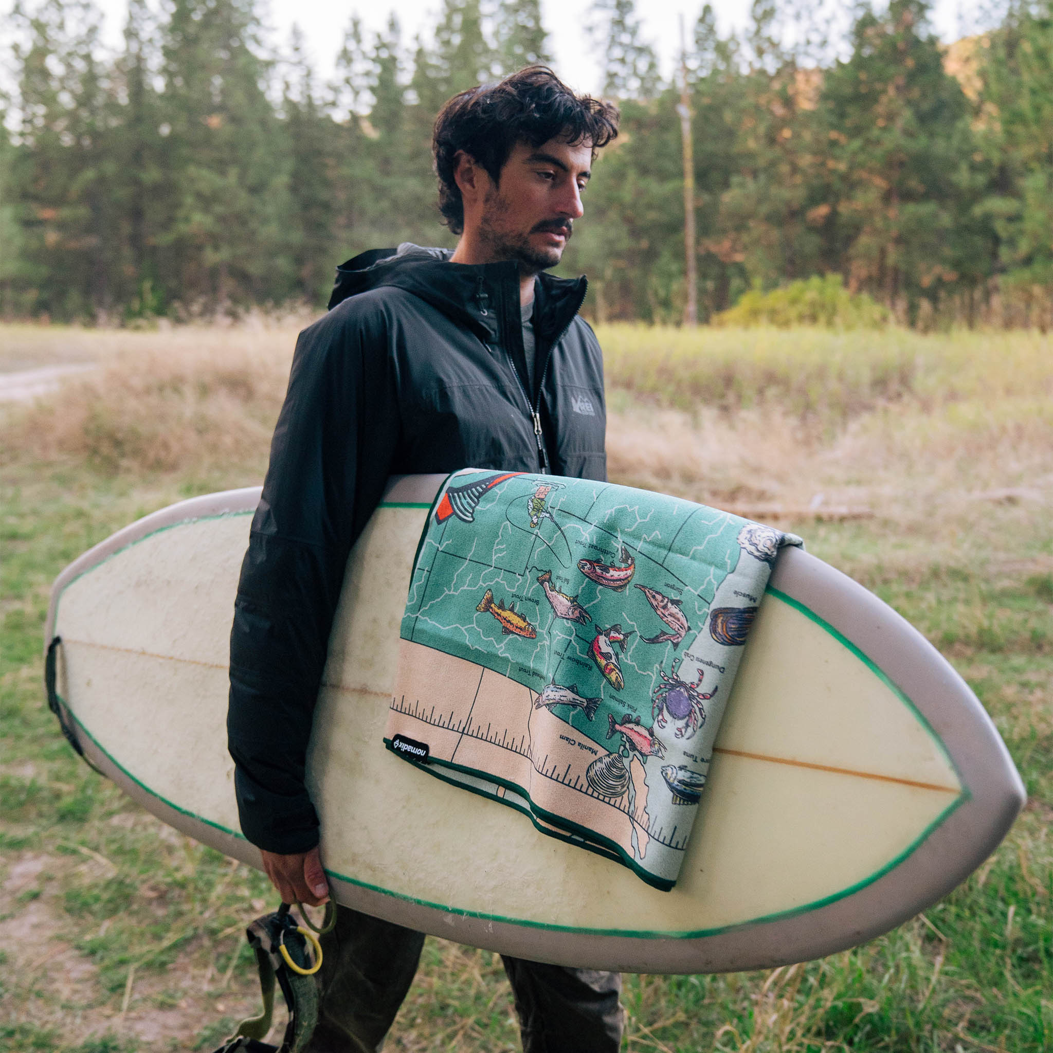 Original Towel: United States Fish Map - Nomadix