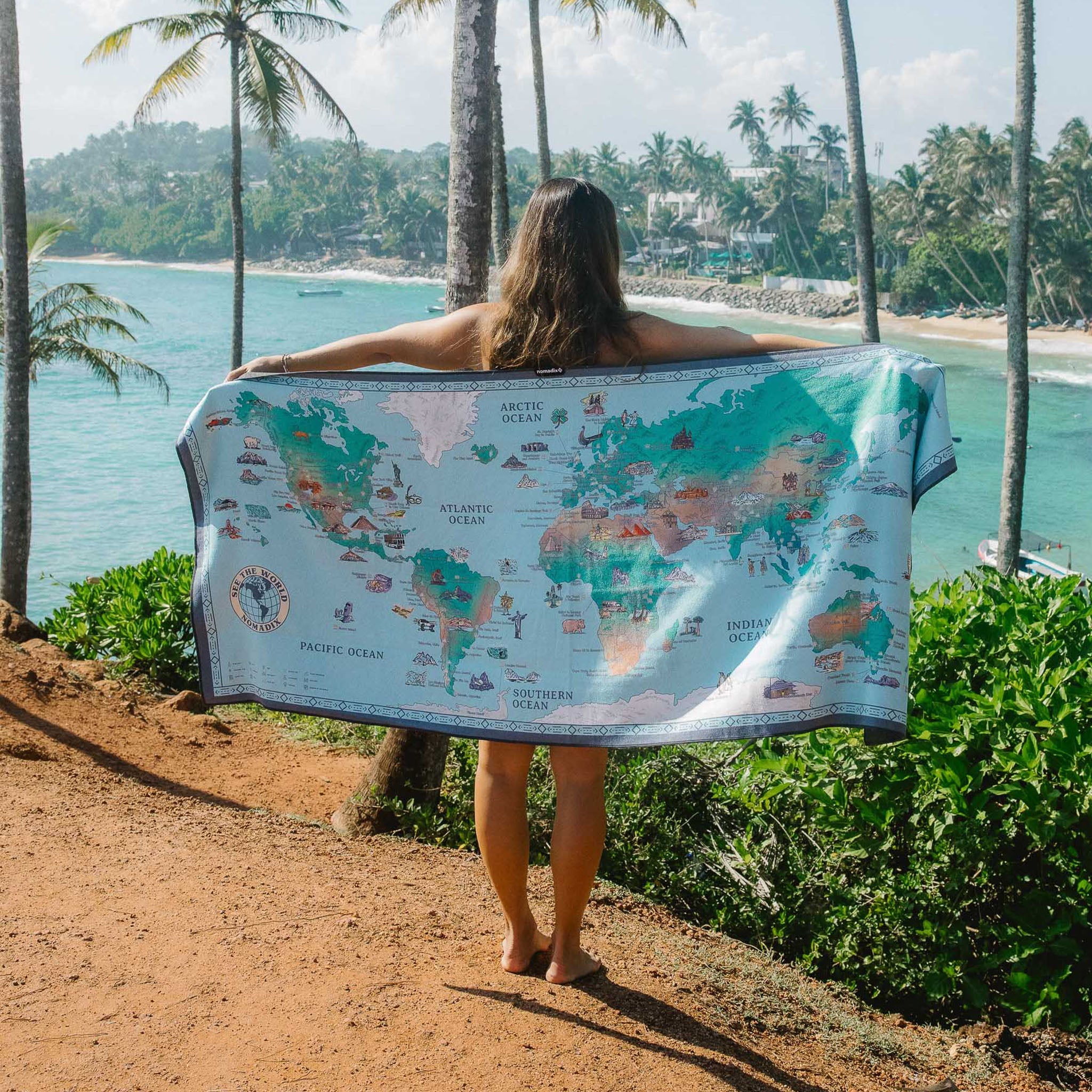 Original Towel: World Map - Nomadix