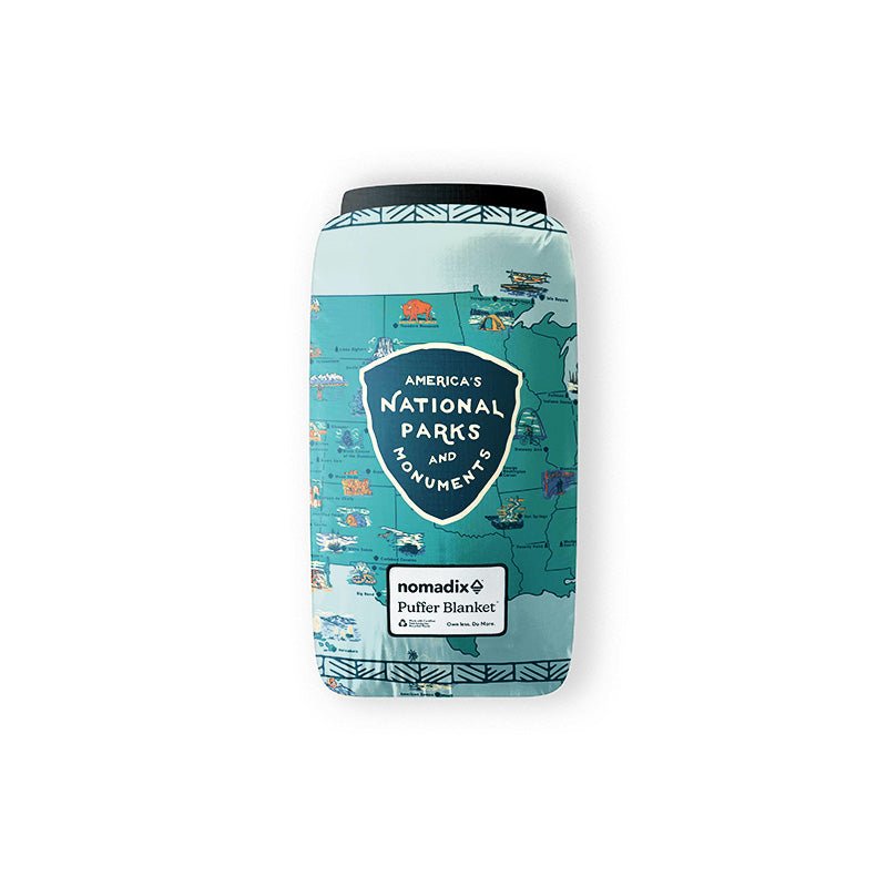Puffer Blanket: National Parks and Monuments Map - Nomadix
