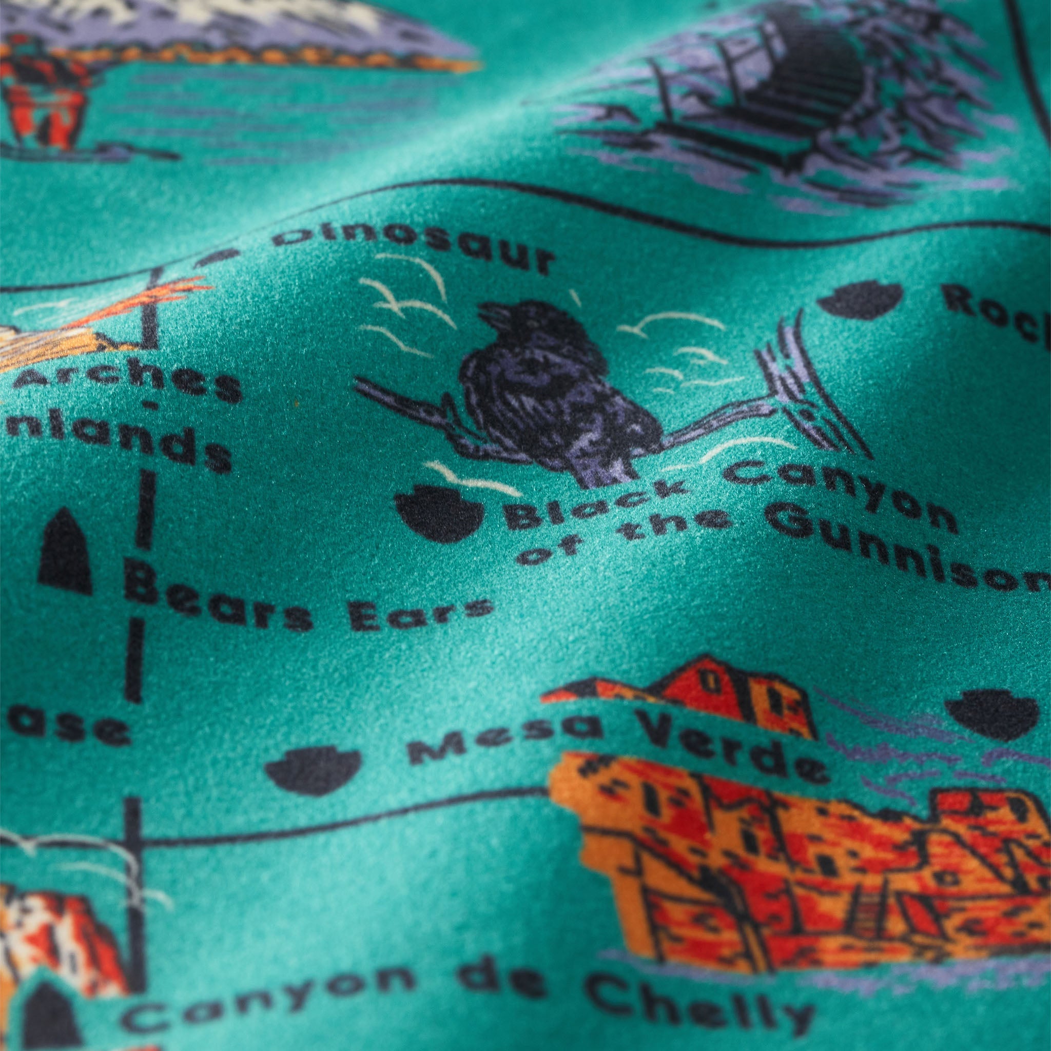 Ultralight Towel: National Parks and Monuments Map - Nomadix