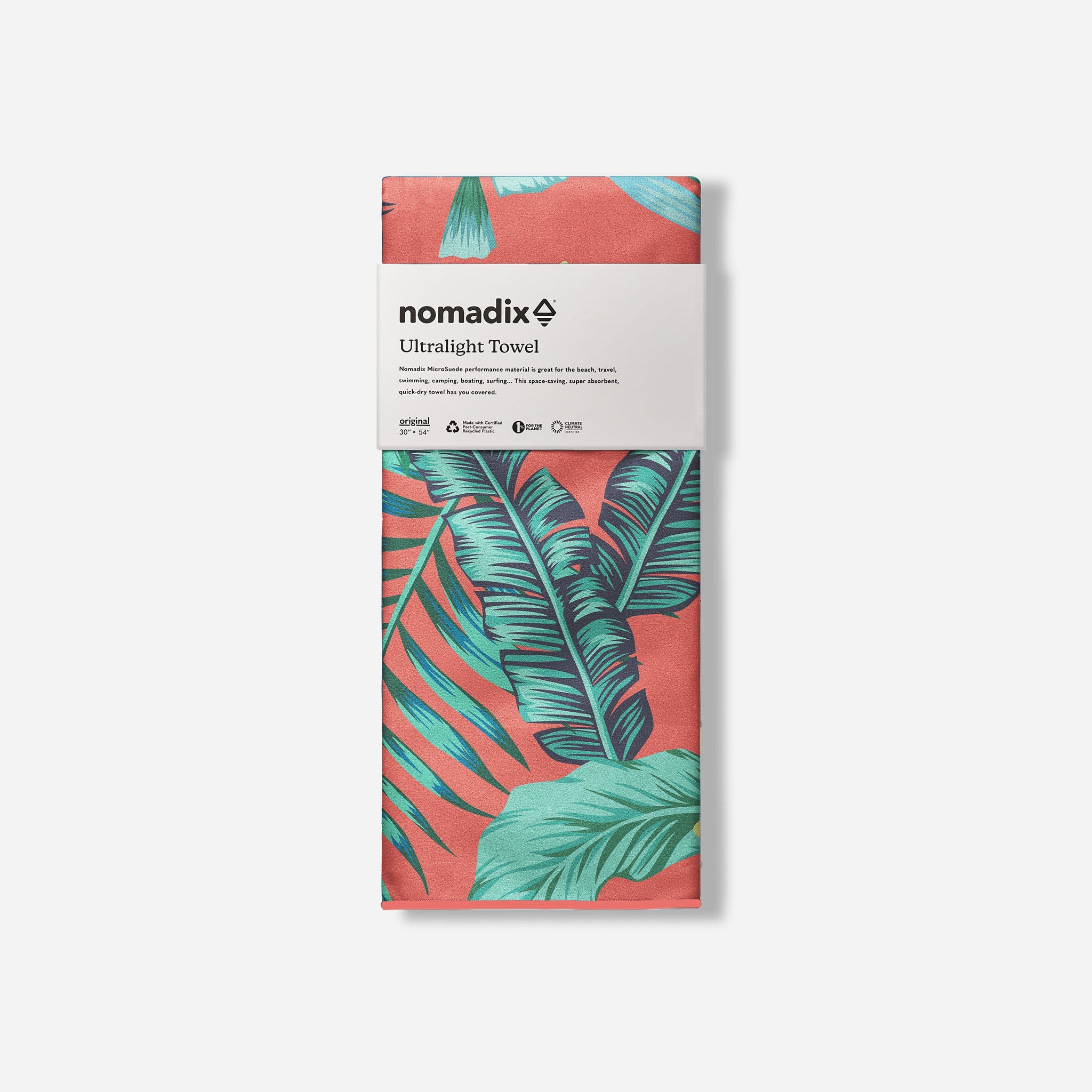 Ultralight Towel: Palms Coral - Nomadix