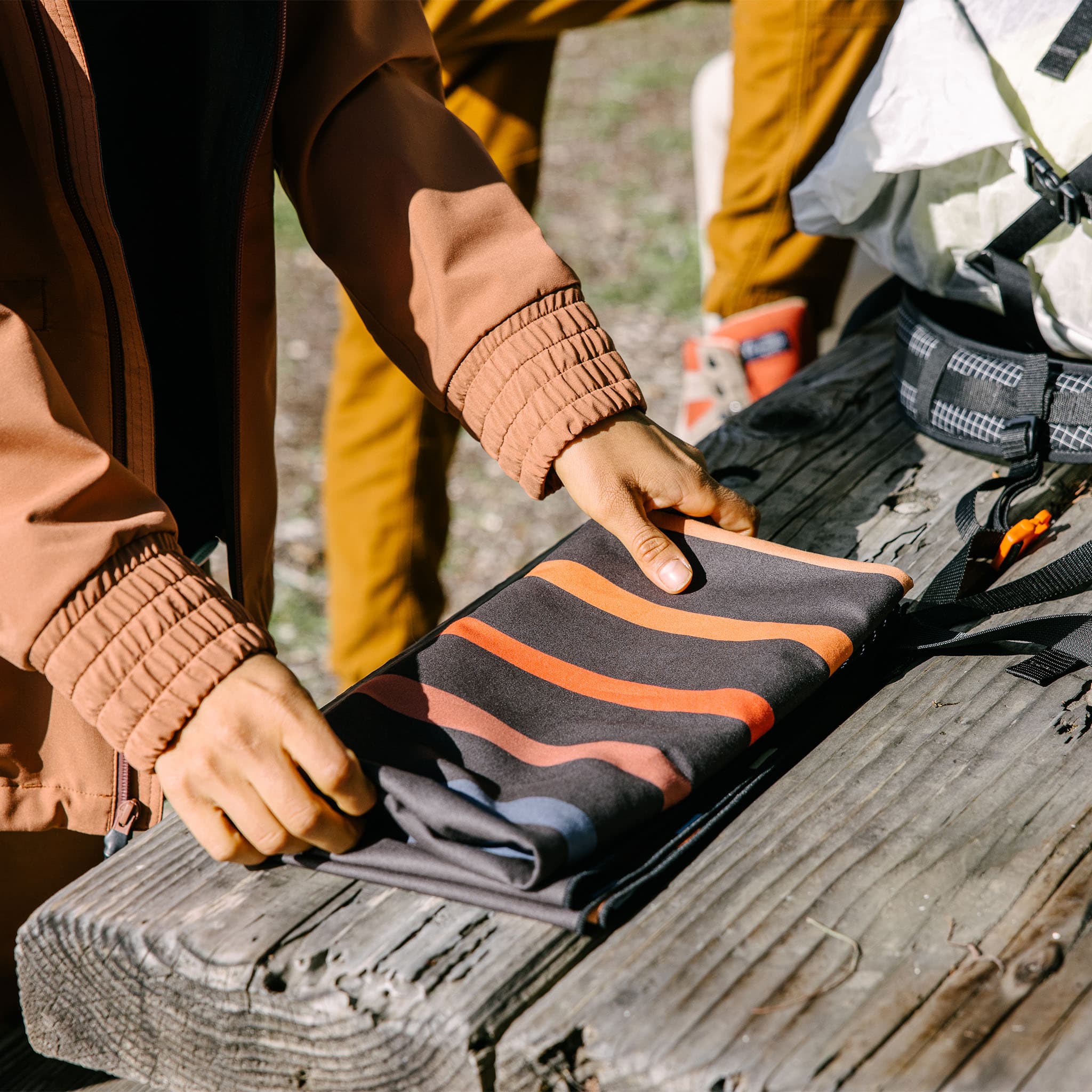 Ultralight Towel: Pinstripes Multi - Nomadix