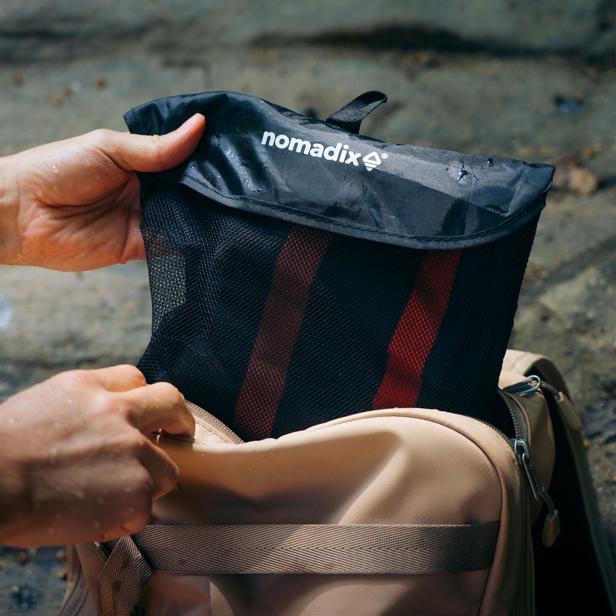 Ultralight Towel: Pinstripes Multi - Nomadix