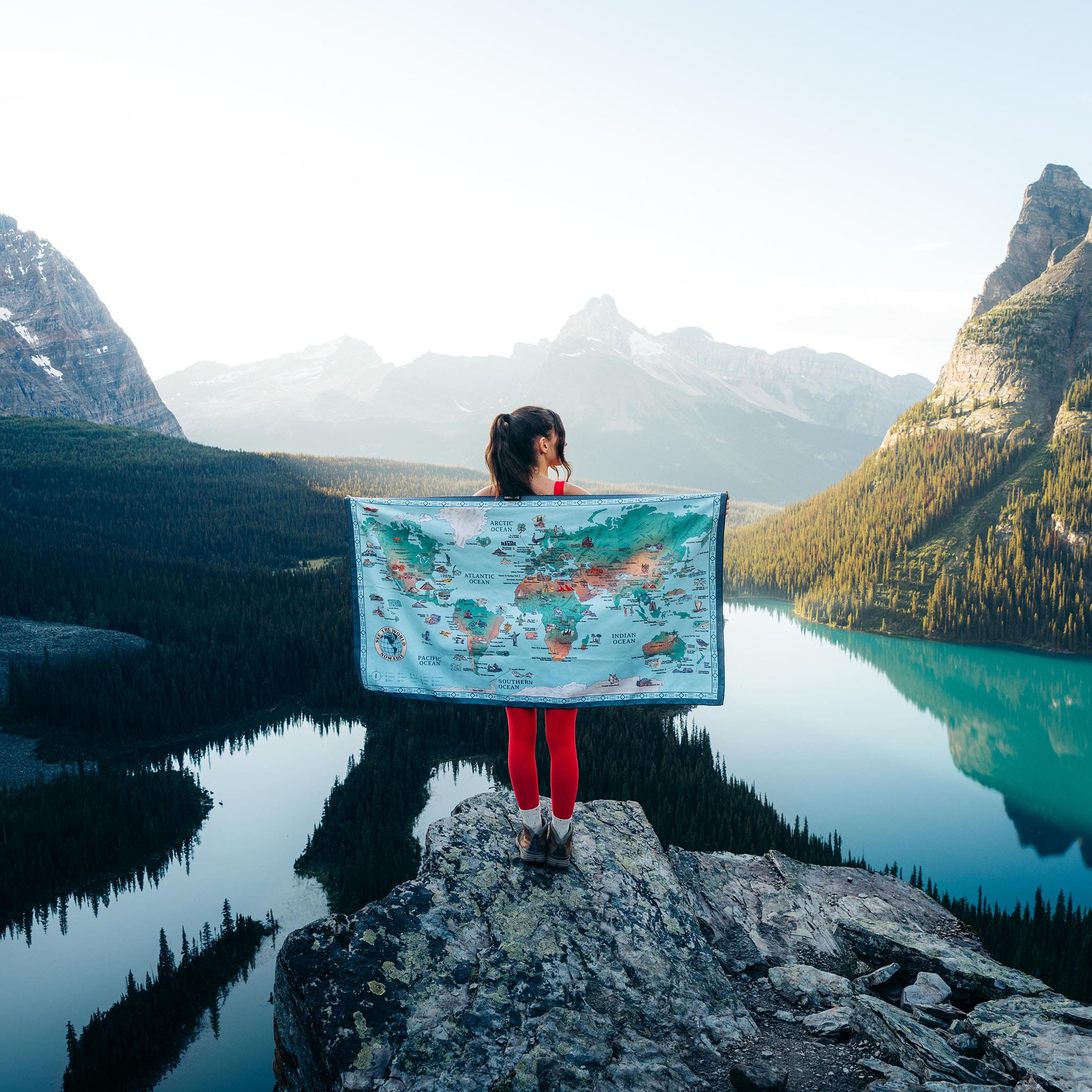 Ultralight Towel: World Map - Nomadix