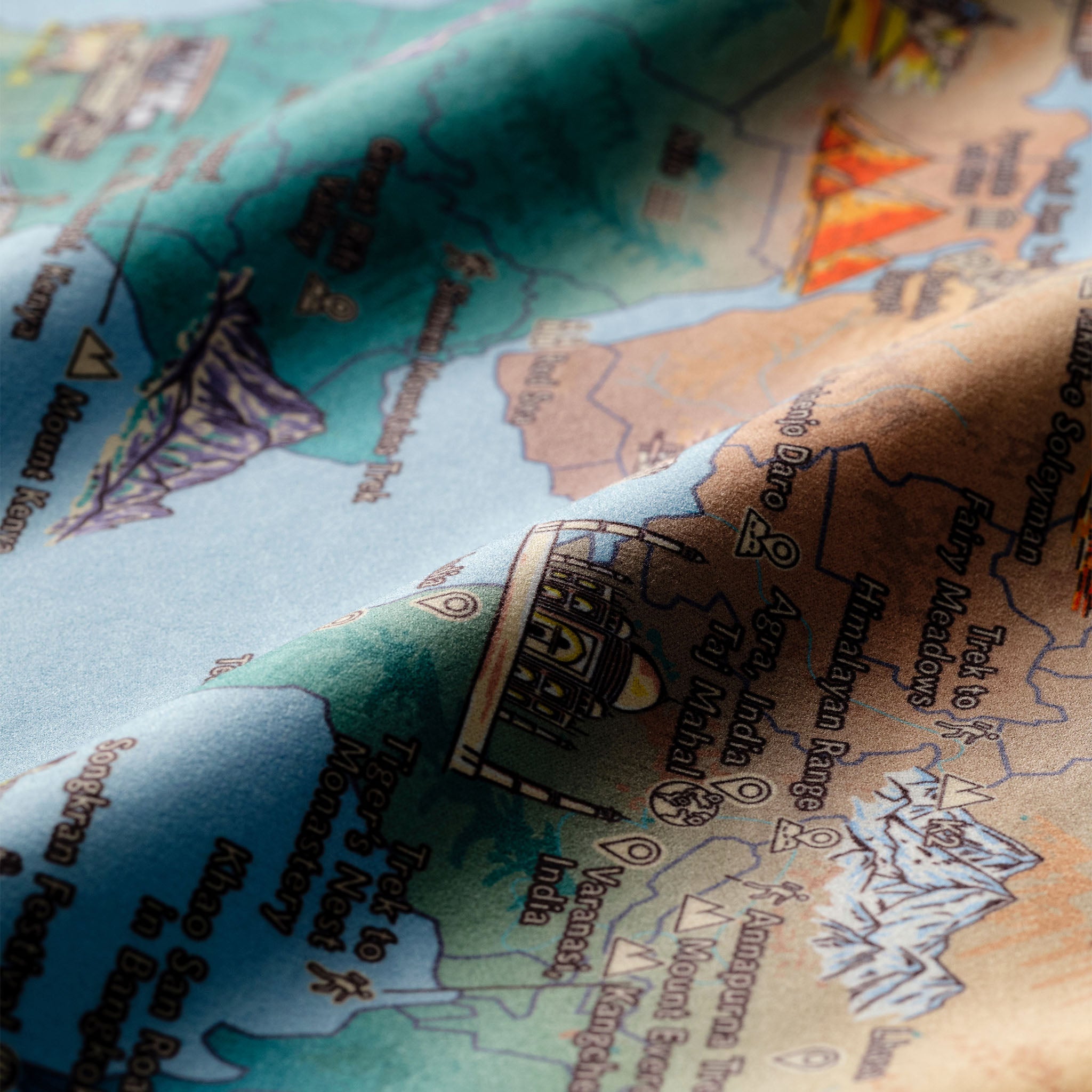 Ultralight Towel: World Map - Nomadix