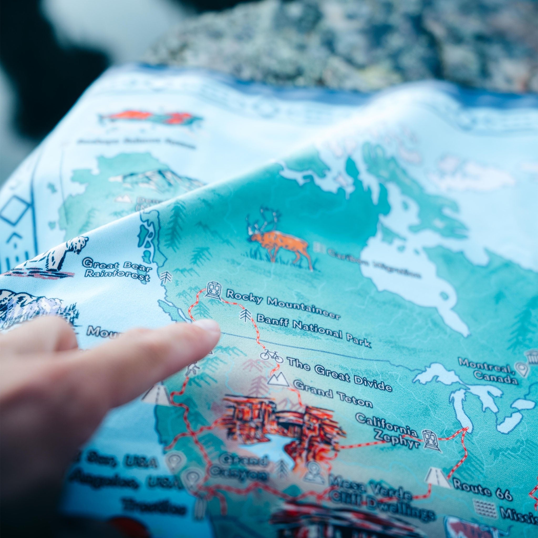 Ultralight Towel: World Map - Nomadix